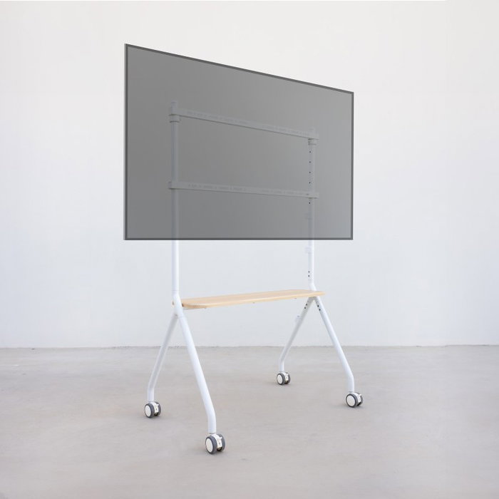 TooQ Soporte de Suelo con Ruedas iLOVE FS20207M-W para TV de 49-80" hasta 50kg Blanco y Haya